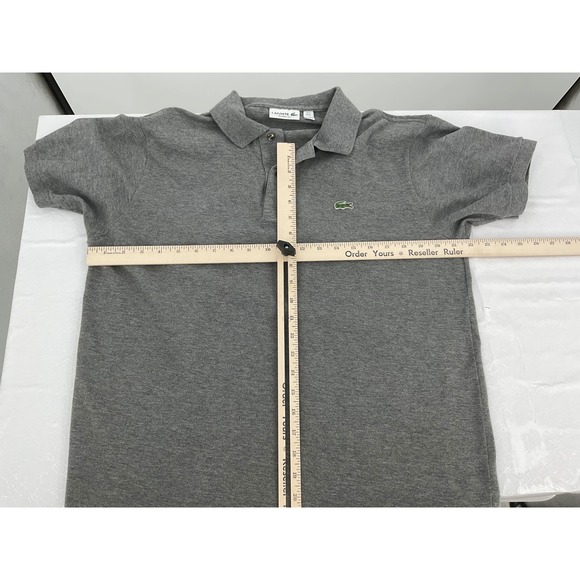 Lacoste Polo‎ Shirt Classic Fit Short Sleeve Everyday Casual Gray Size xl - Picture 8 of 8